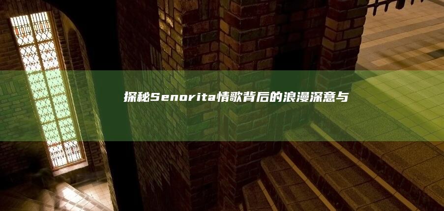 探秘《Senorita》情歌背后的浪漫深意与文化符号